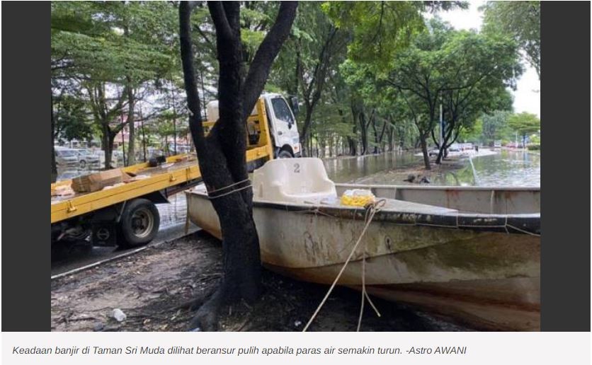 Banjir di Taman Sri Muda semakin pulih, air mulai surut