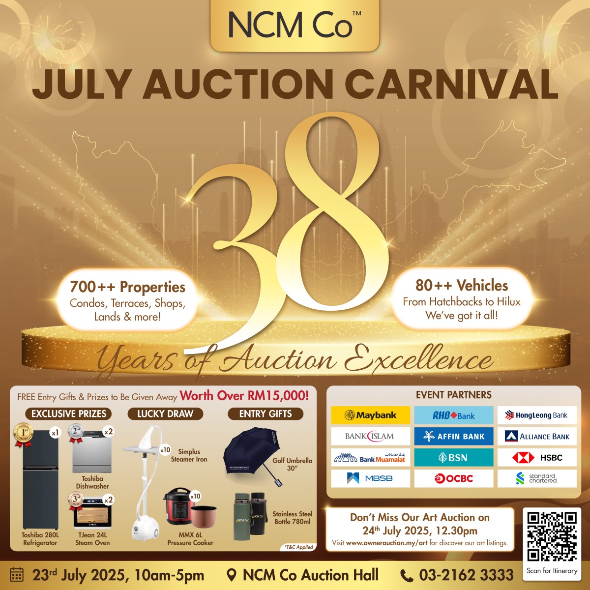 Celebrating 38 Years of Auction Excellence with Over 700 Units Up for Grabs at July Auction Carnival 2025